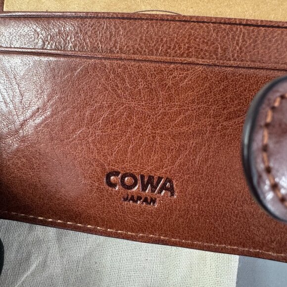 New COWA Classic Genuine Brown Leather Card Holder - Picture 6 of 8
